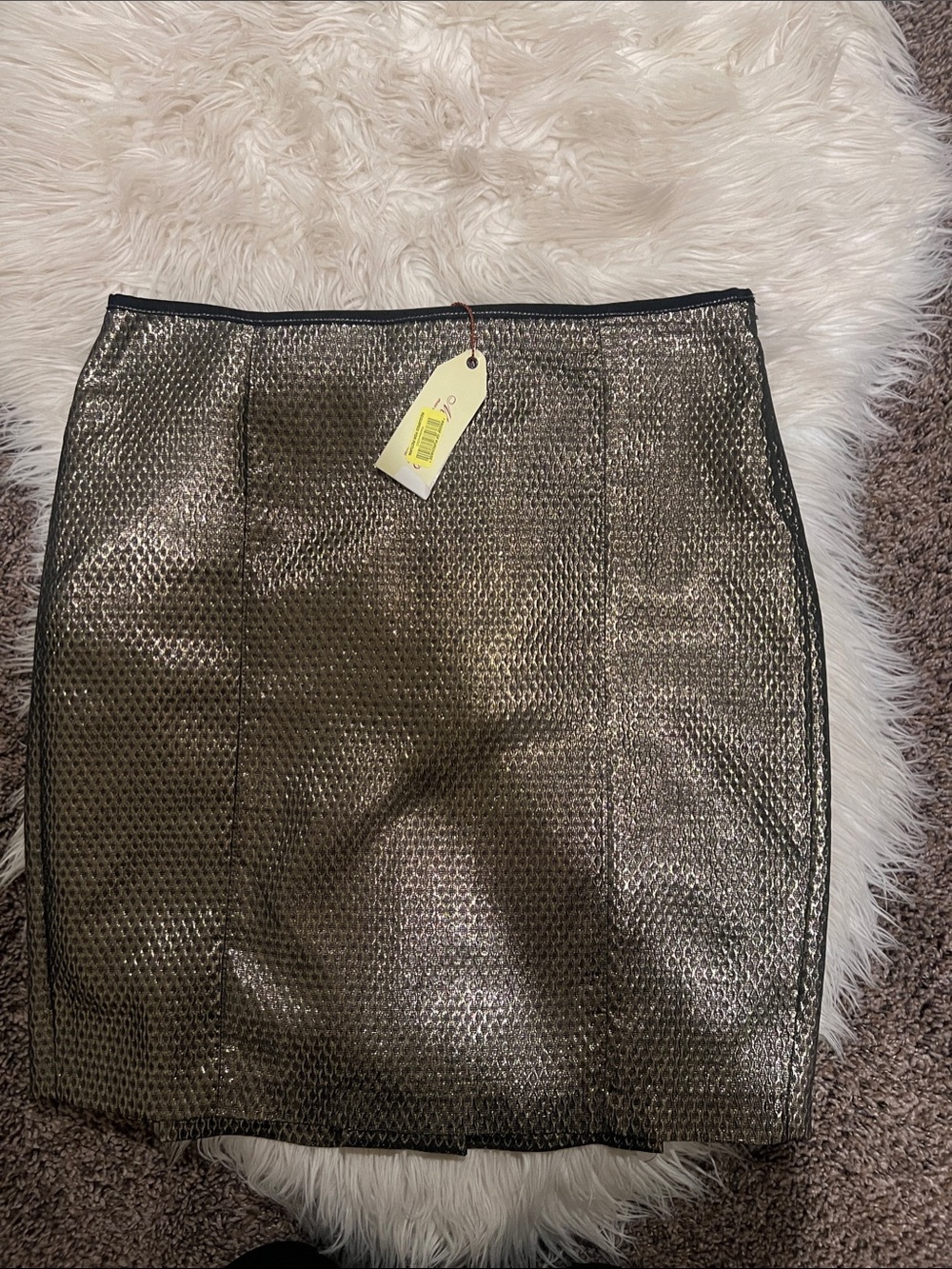 Metallic Black Sheen Women’s Skirt